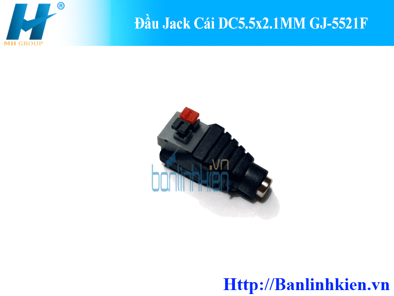 Đầu Jack Cái DC5.5x2.1MM GJ-5521F