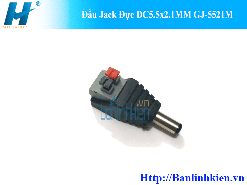 Đầu Jack Đực DC5.5x2.1MM GJ-5521M