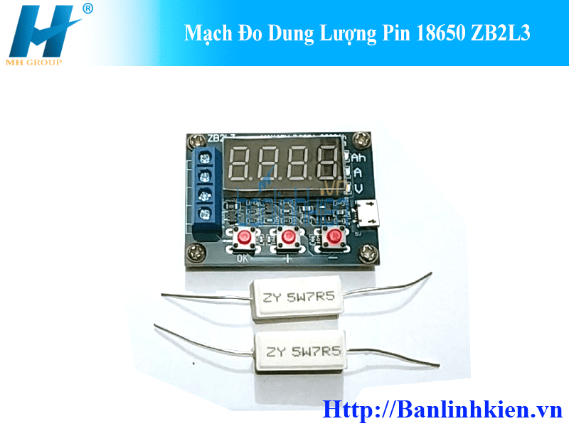 Mạch Đo Dung Lượng Pin 18650 ZB2L3