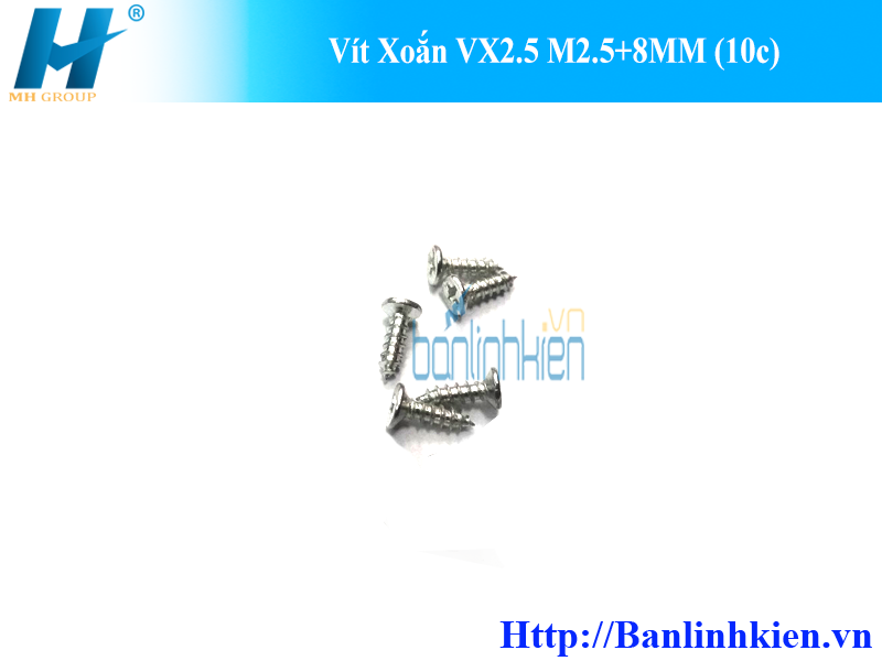 Vít Xoắn VX2.5 M2.5+8MM (10c)