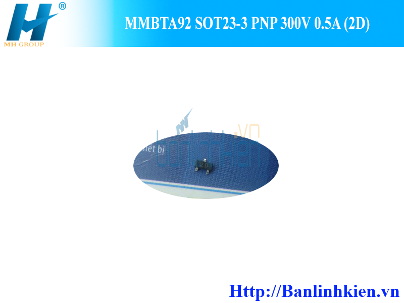 MMBTA92 SOT23-3 PNP 300V 0.5A (2D) (10C)