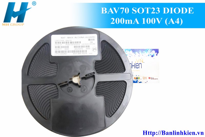 BAV70 SOT23 DIODE 200mA 100V (A4) (10c)