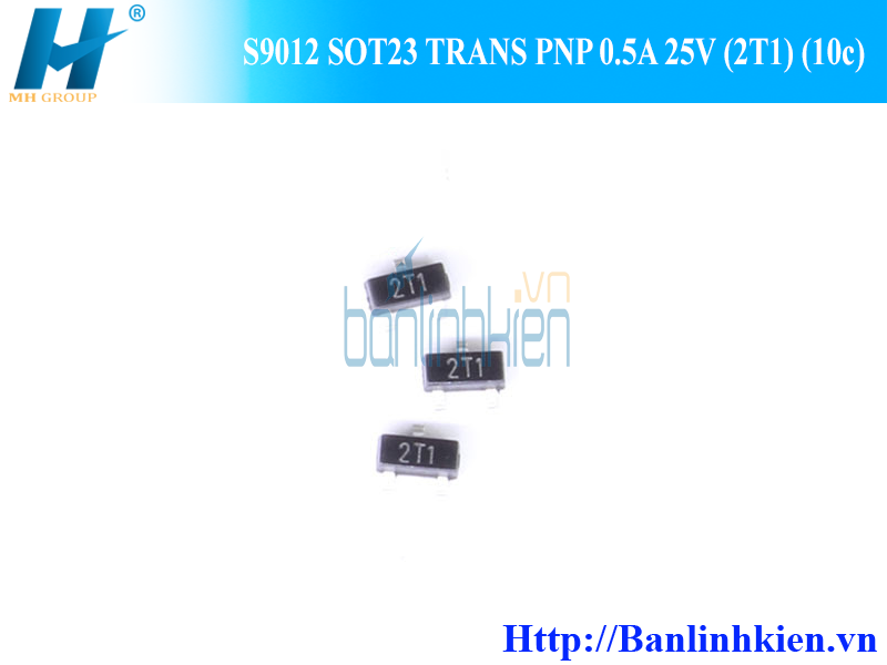 S9012 SOT23 TRANS PNP 0.5A 25V (2T1) (10c)