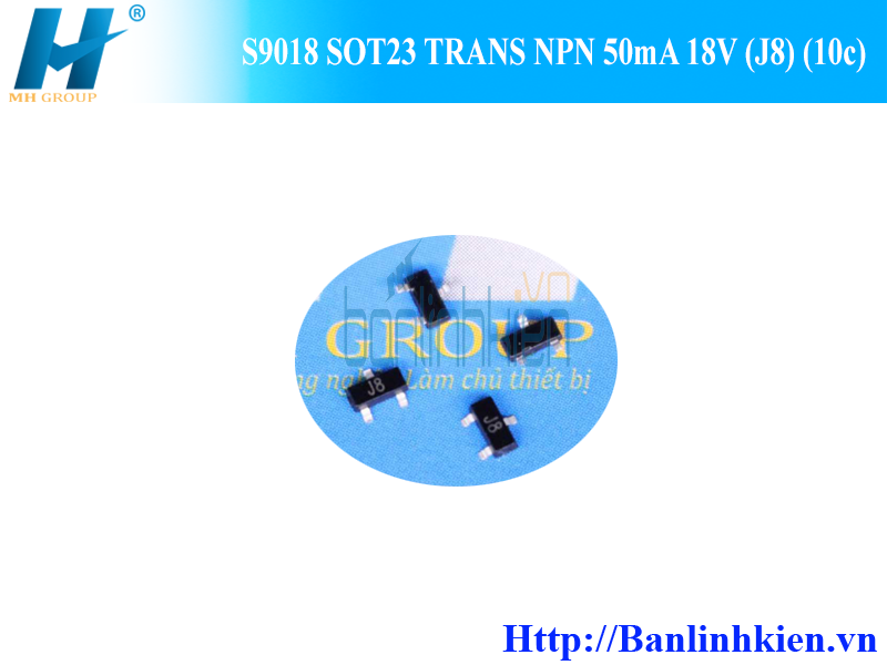 S9018 SOT23 TRANS NPN 50mA 18V (J8) (10c)