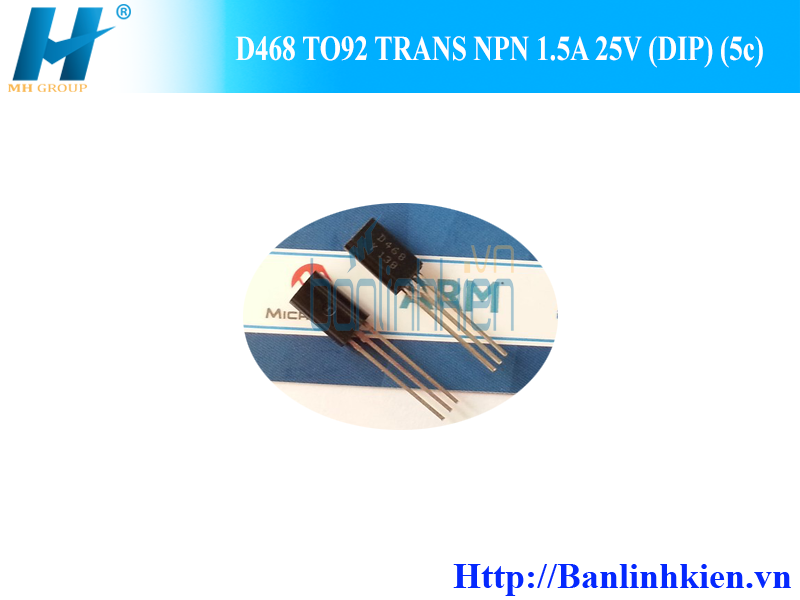 D468 TO92 TRANS NPN 1.5A 25V (DIP) (5c)