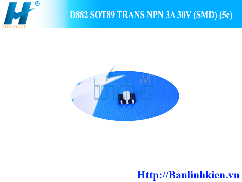 D882 SOT89 TRANS NPN 3A 30V (SMD) (5c)