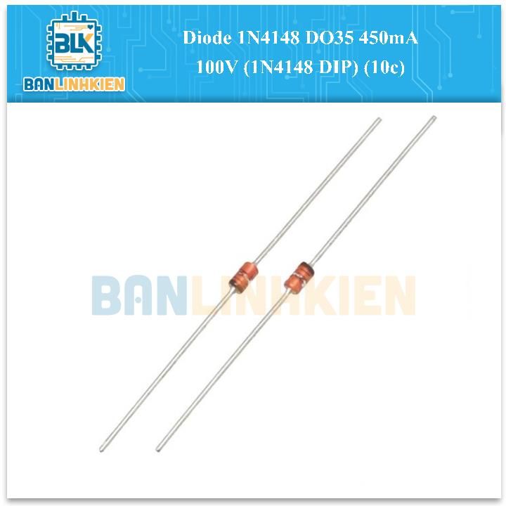 Diode 1N4148 DO35 450mA 100V (1N4148 DIP) (10c)