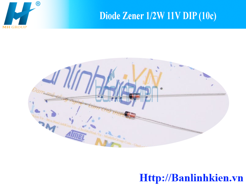 Diode Zener 1/2W 11V DIP (10c)