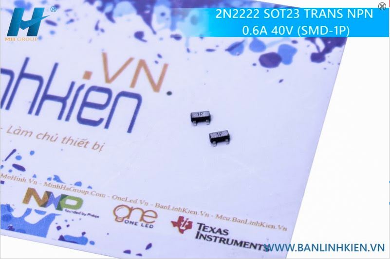 2N2222 SOT23 TRANS NPN 0.6A 40V (1P) (10c)