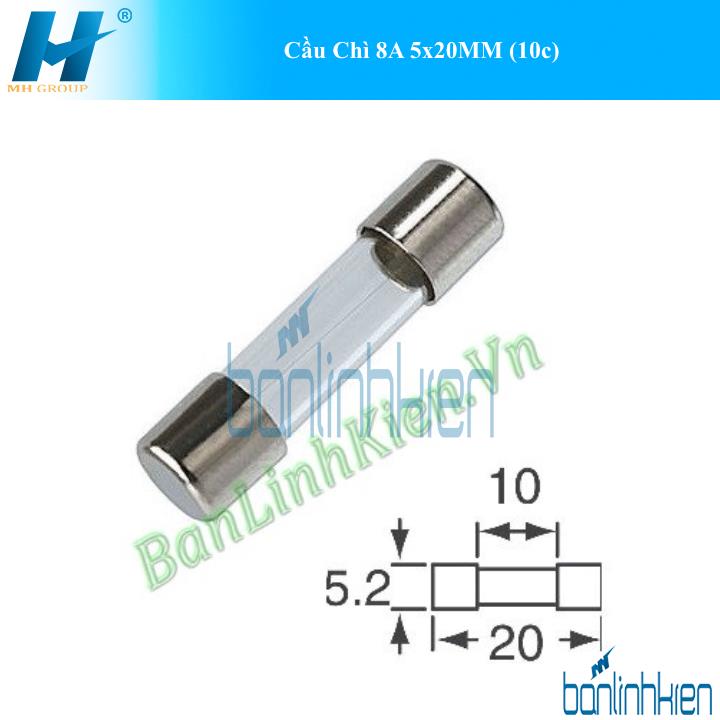 Cầu Chì 8A 5x20MM (10c)