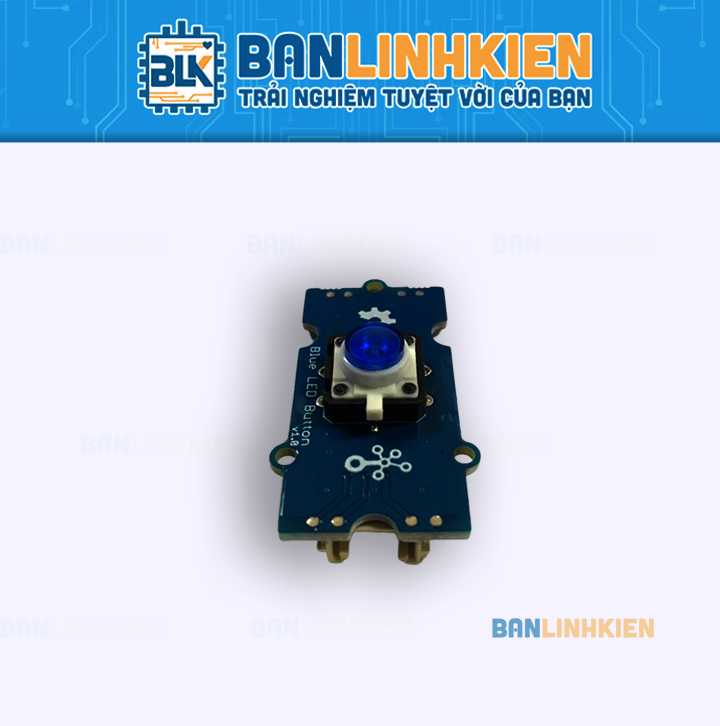 [Grove] Nút Nhấn Đèn Xanh 3.3-5V Blue LED Button