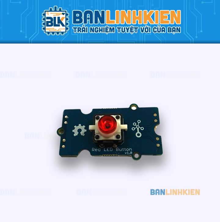 [Grove] Nút Nhấn Đèn Đỏ 3.3-5V Red LED Button