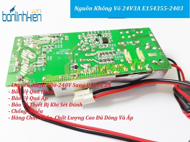 Nguồn Không Vỏ 24V3A E154355-2403