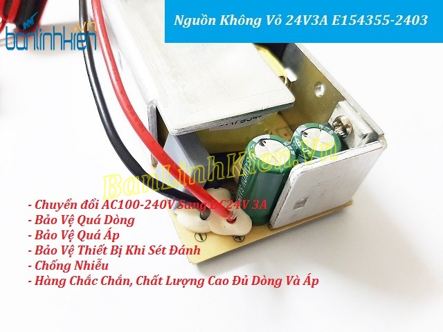 Nguồn Không Vỏ 24V3A E154355-2403