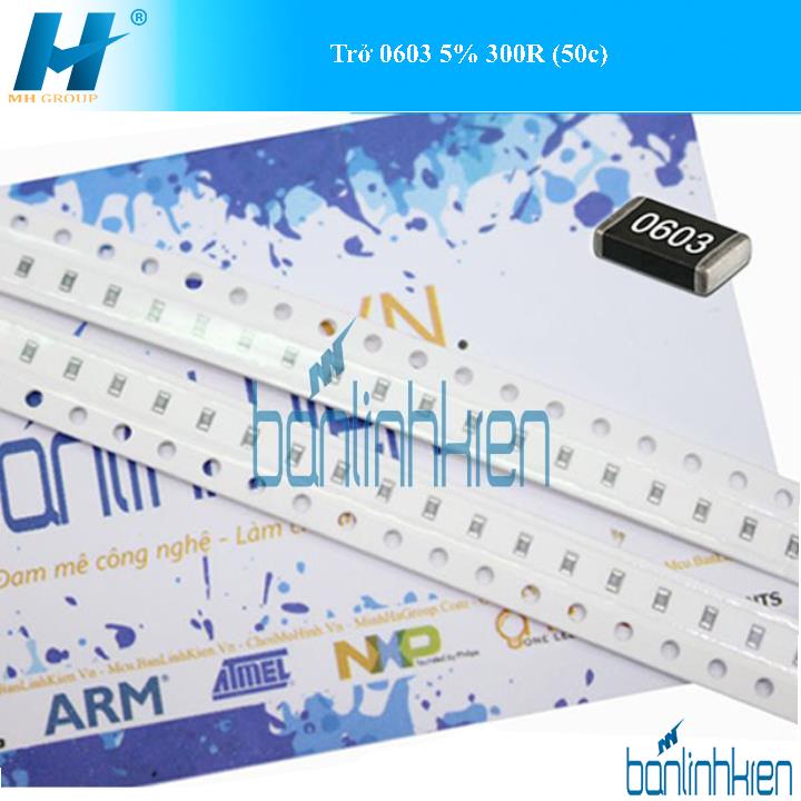 Trở 0603 5% 300R (50c)