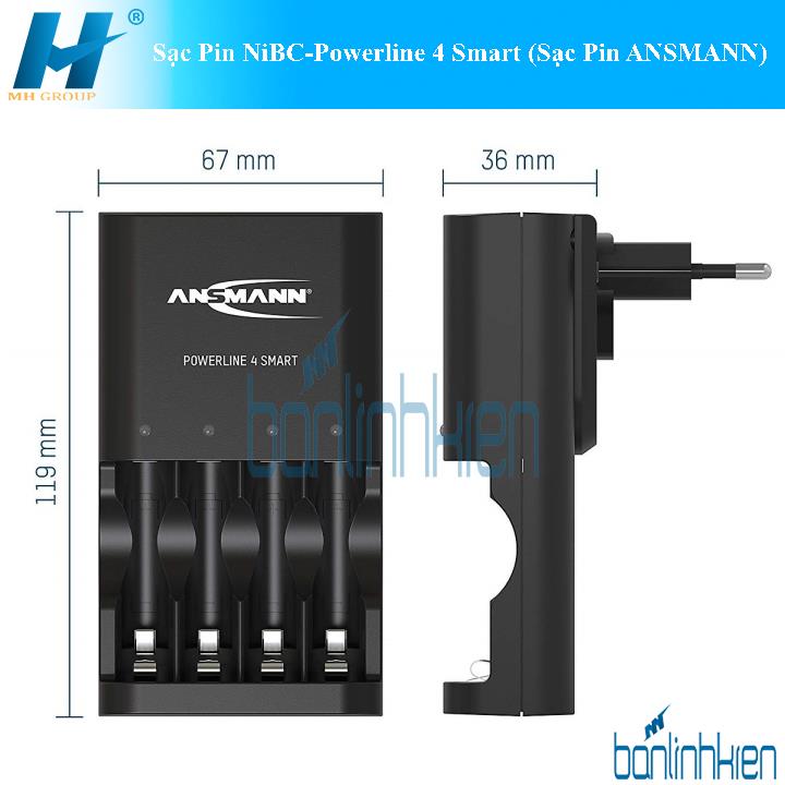 Sạc Pin NiBC-Powerline 4 Smart (Sạc Pin ANSMANN)