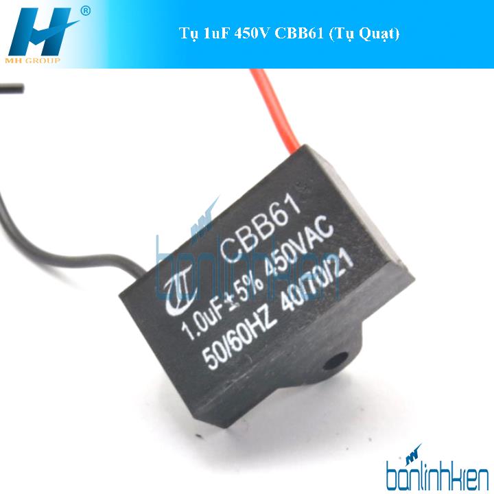 Tụ CBB61 1uF 450V (Tụ Quạt)