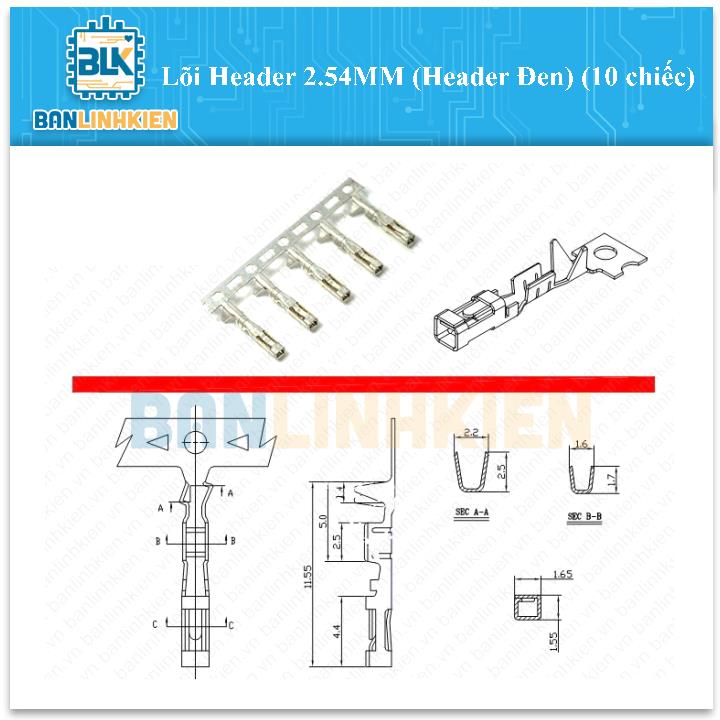 Lõi Header 2.54MM (Header Đen) (10 chiếc)