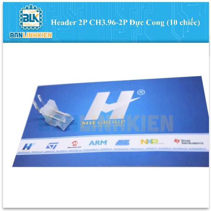 Header 2P CH3.96-2P Đực Cong (10 chiếc)