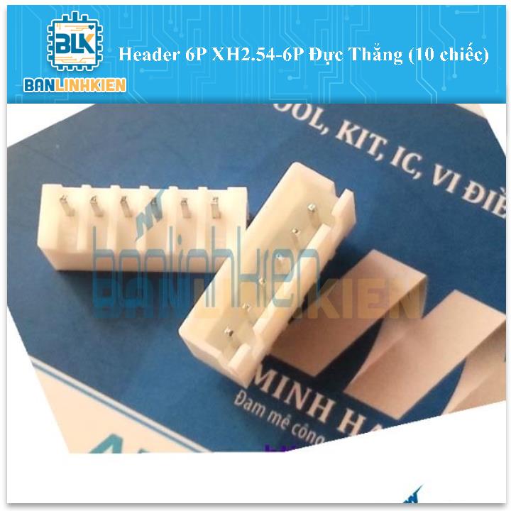 Header 6P XH2.54-6P Đực Thẳng (10 chiếc)