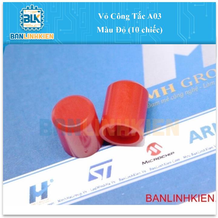 Vỏ Công Tắc A03 Màu Đỏ (10 chiếc)