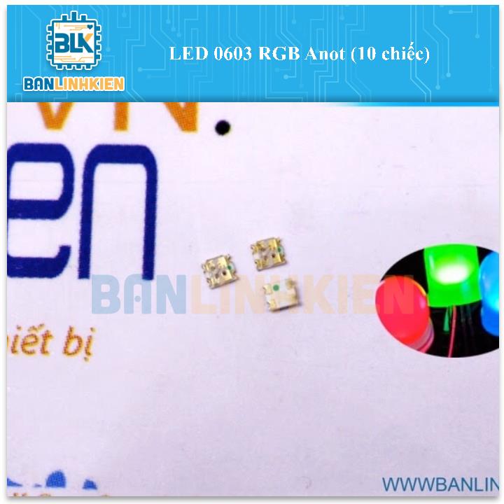 LED 0603 RGB Anot (10 chiếc)