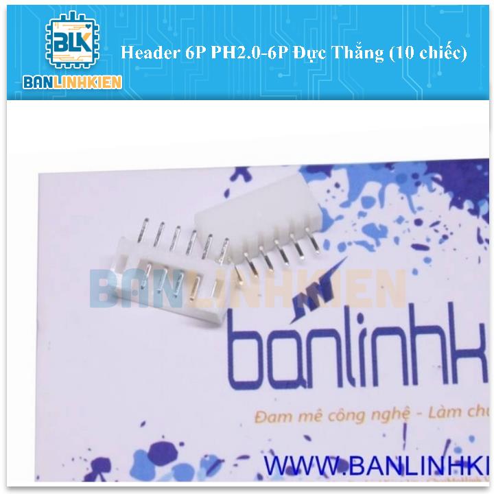 Header 6P PH2.0-6P Đực Thẳng (10 chiếc)