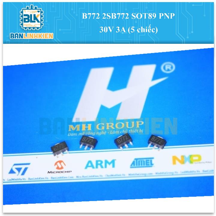 B772 2SB772 SOT89 PNP 30V 3A (5 chiếc)