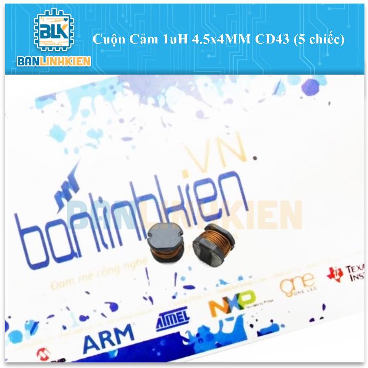 Cuộn Cảm 1uH 4.5x4MM CD43 (5 chiếc)