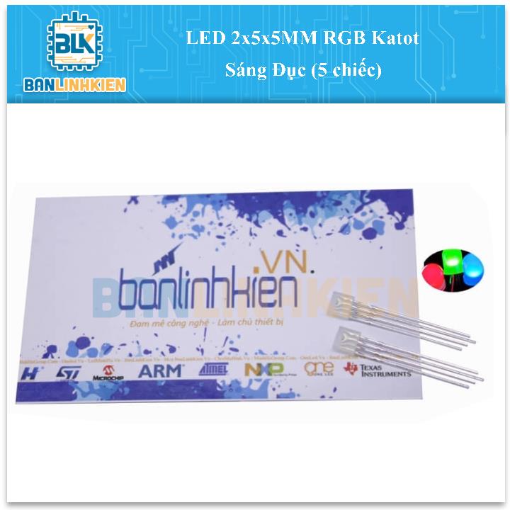 LED 2x5x5MM RGB Katot Sáng Đục (5 chiếc)