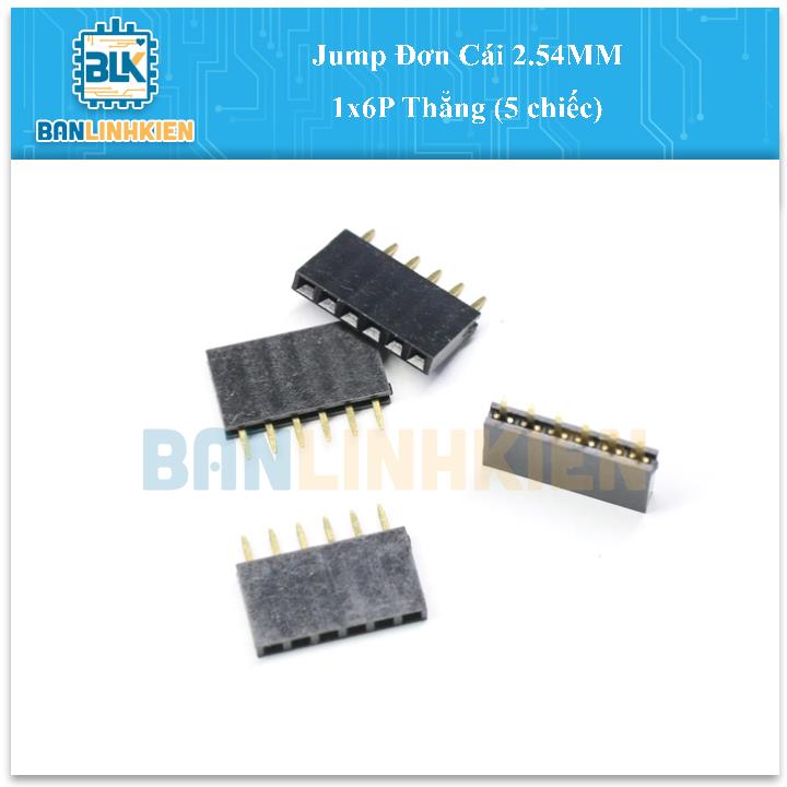 Jump Đơn Cái 2.54mm 1x6P Thẳng (5c)