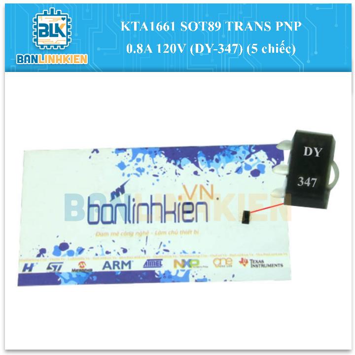 KTA1661 SOT89 TRANS PNP 0.8A 120V (DY-347) (5 chiếc)