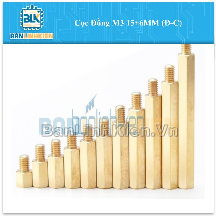 Cọc Đồng M3 15+6MM (Đ-C) (5 chiếc)