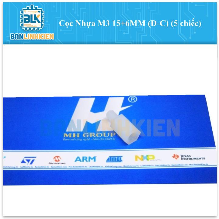 Cọc Nhựa M3 15+6MM (Đ-C) (5 chiếc)