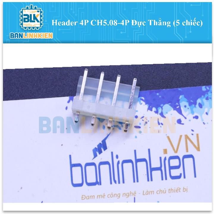 Header 4P CH5.08-4P Đực Thẳng (5 chiếc)