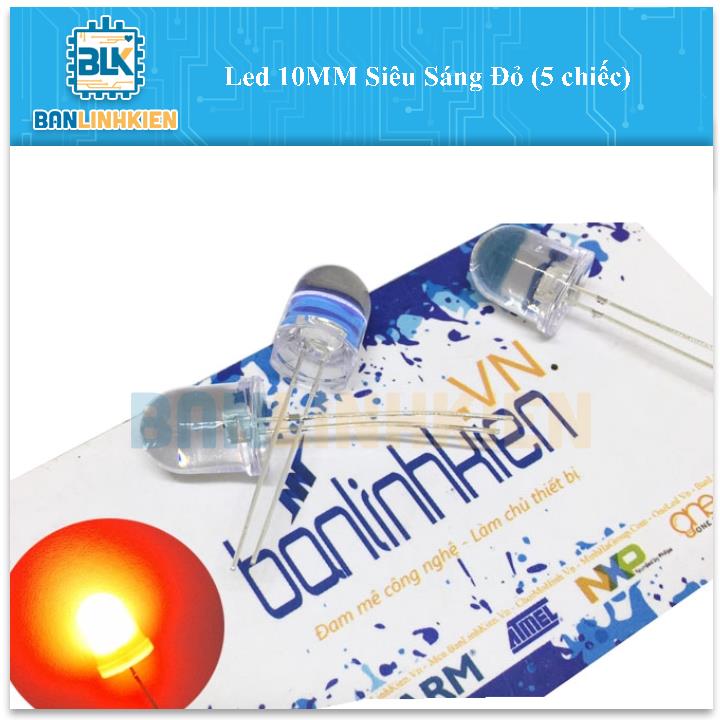 Led 10MM Siêu Sáng Đỏ (5 chiếc)