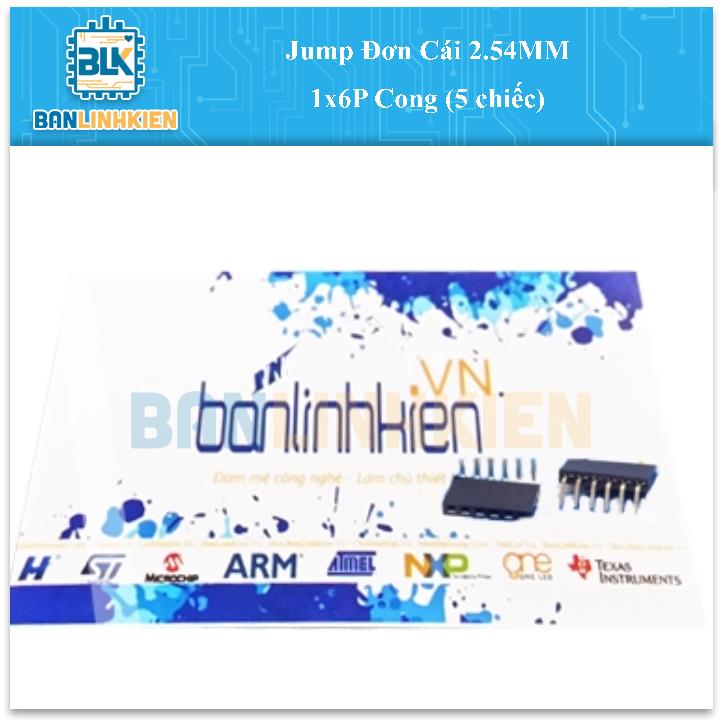 Jump Đơn Cái 2.54MM 1x6P Cong (5 chiếc)