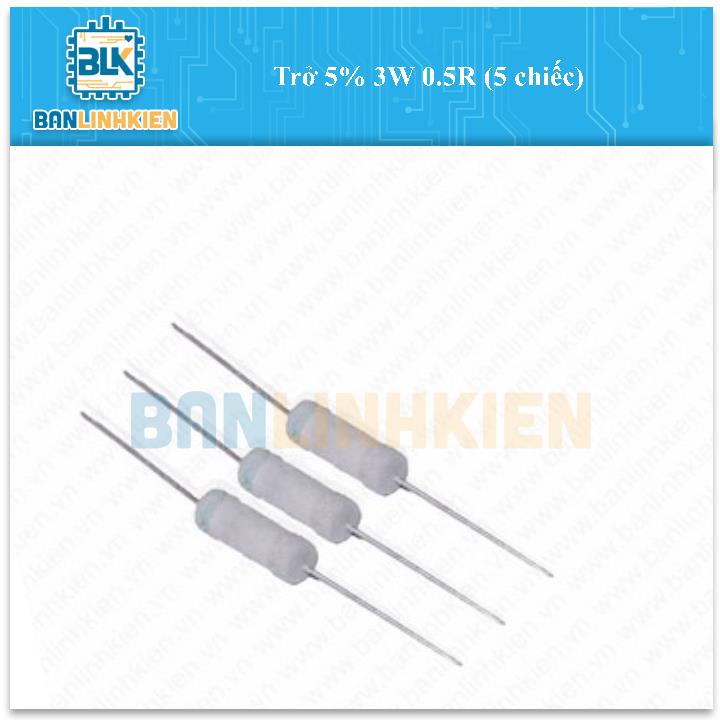 Trở 5% 3W 0.5R (5 chiếc)