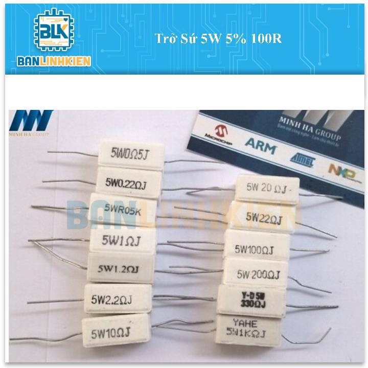 Trở Sứ 5W 5% 100R (5 chiếc)