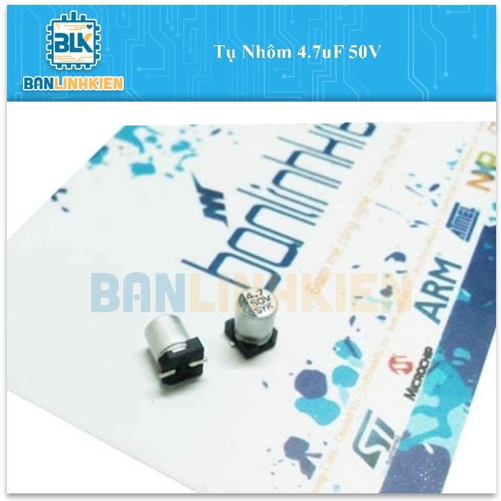 Tụ Nhôm 4.7uF 50V (5 chiếc)