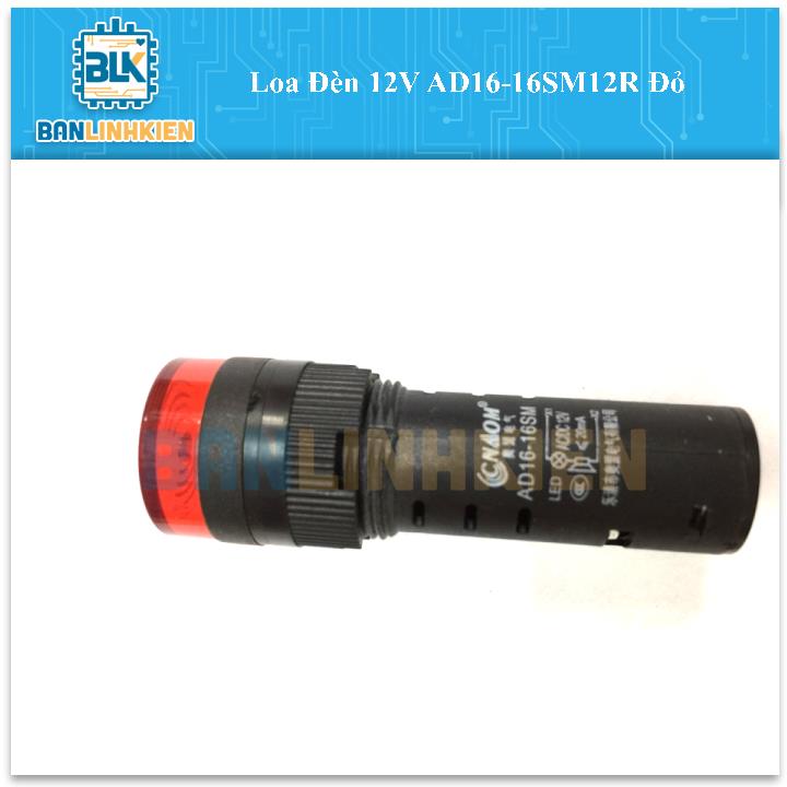 Loa Đèn 12V AD16-16SM12R Đỏ