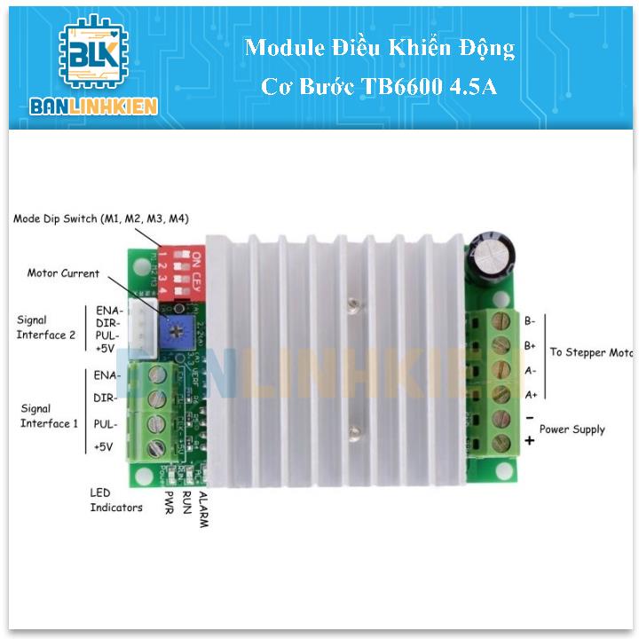 Module Điều Khiển Động Cơ Bước TB6600 4.5A