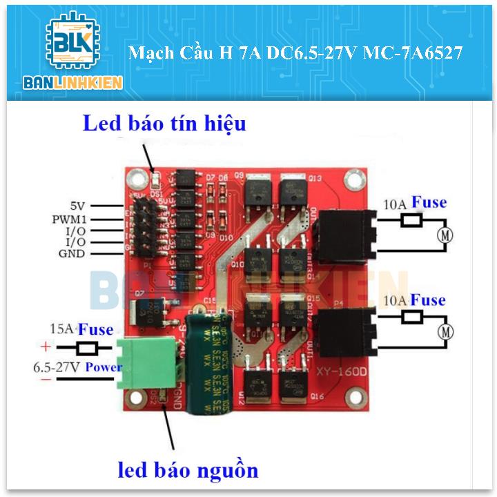 Mạch Cầu H 7A DC6.5-27V MC-7A6527