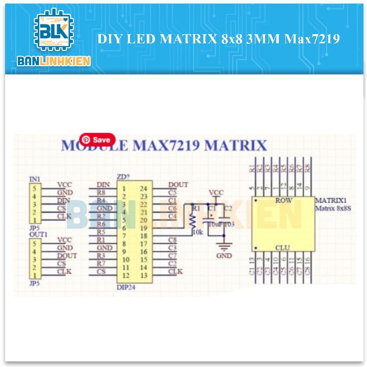 DIY LED MATRIX 8x8 3MM Max7219