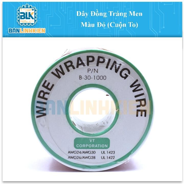 Dây Đồng Tráng Men Màu Đỏ (Cuộn To)