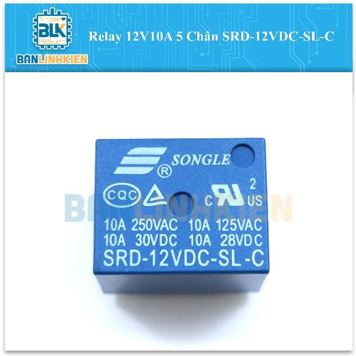 Relay 12V10A 5 Chân SRD-12VDC-SL-C
