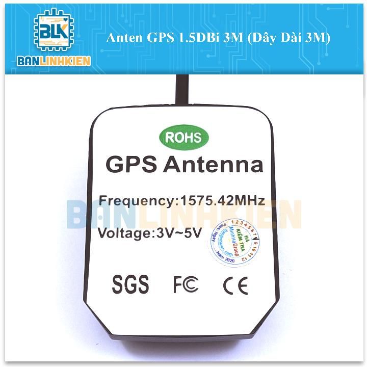 Anten GPS 1.5DBi 3M (Dây Dài 3M)