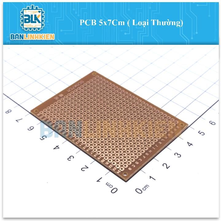 PCB Đục Lỗ 5x7Cm 1 Lớp ( Phíp Gỗ Nâu)