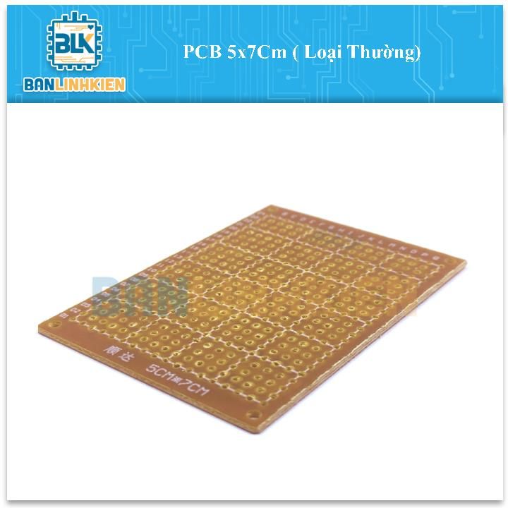 PCB Đục Lỗ 5x7Cm 1 Lớp ( Phíp Gỗ Nâu)