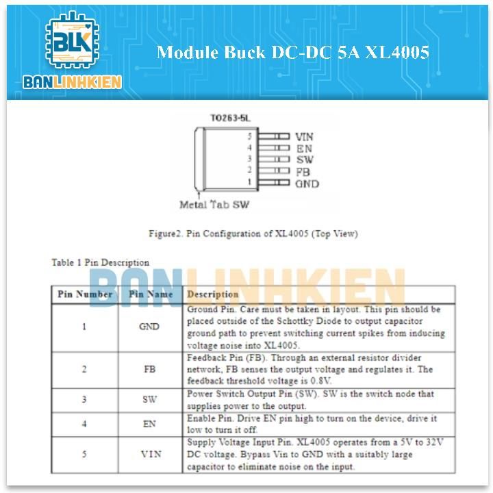 Module Buck DC-DC 5A XL4005